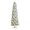 9ft. Pre-Lit Slim Flocked Montreal Fir Artificial Christmas Tree, White LED Lights